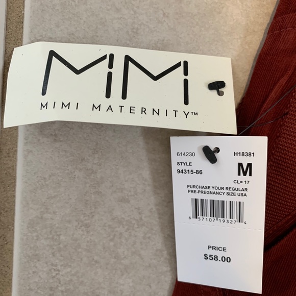 Mimi Maternity Corduroy Overalls NWT - Picture 4 of 7